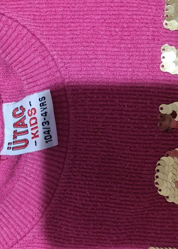 Kız Çocuk Renkli Triko Kazak LOVE Desenli - Görsel 6