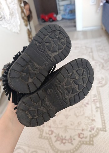 Kız Çocuk Siyah Deri Tokalı Bot - Görsel 8