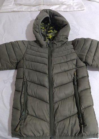 LC Waikiki Erkek Çocuk Gri Kapüşonlu Fermuarlı Mont