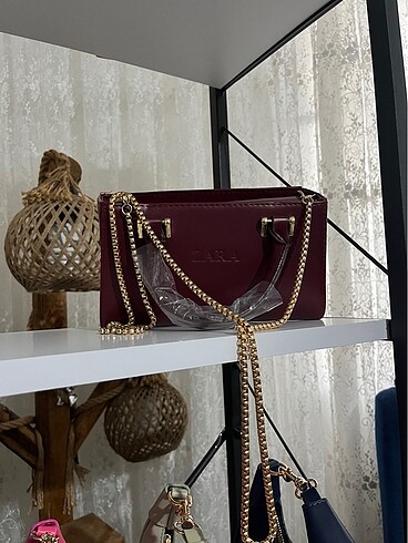 Zara bordo kadin çanta