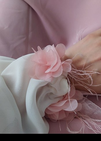 Pembe Bohem Uzun Salaş Kadın Abiye - Görsel 6