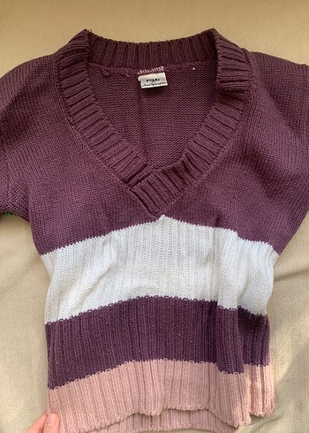 Vintage v yaka kazak - Görsel 3