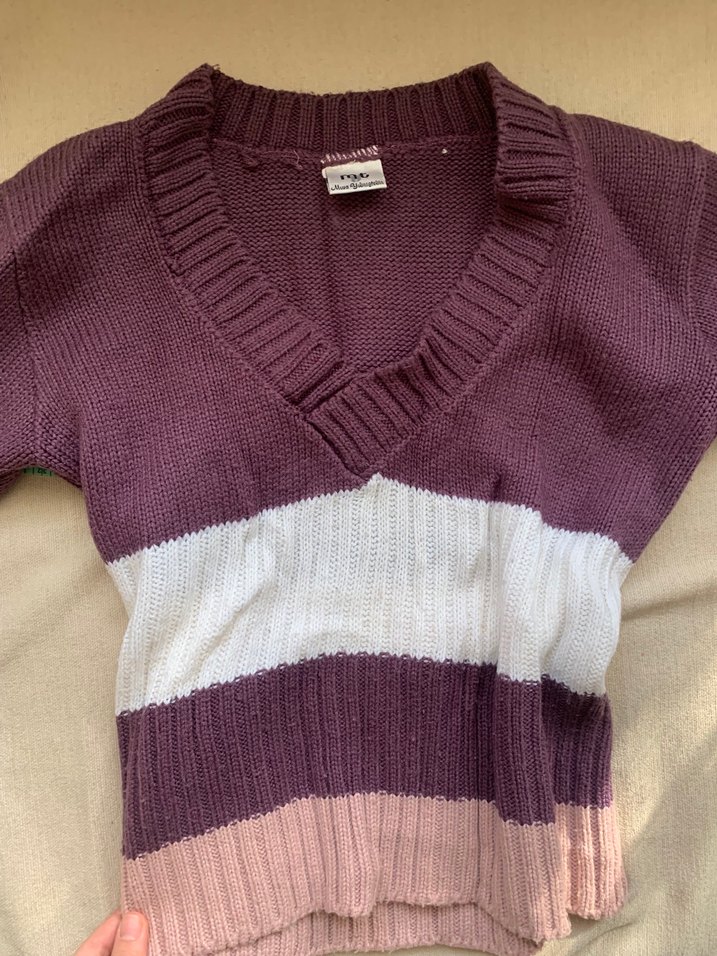 Vintage v yaka kazak - Görsel 3