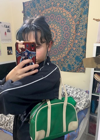 Yeşil Parisian Deri Kadın Çanta - Görsel 3