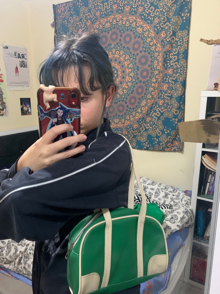 Yeşil Parisian Deri Kadın Çanta - Görsel 3