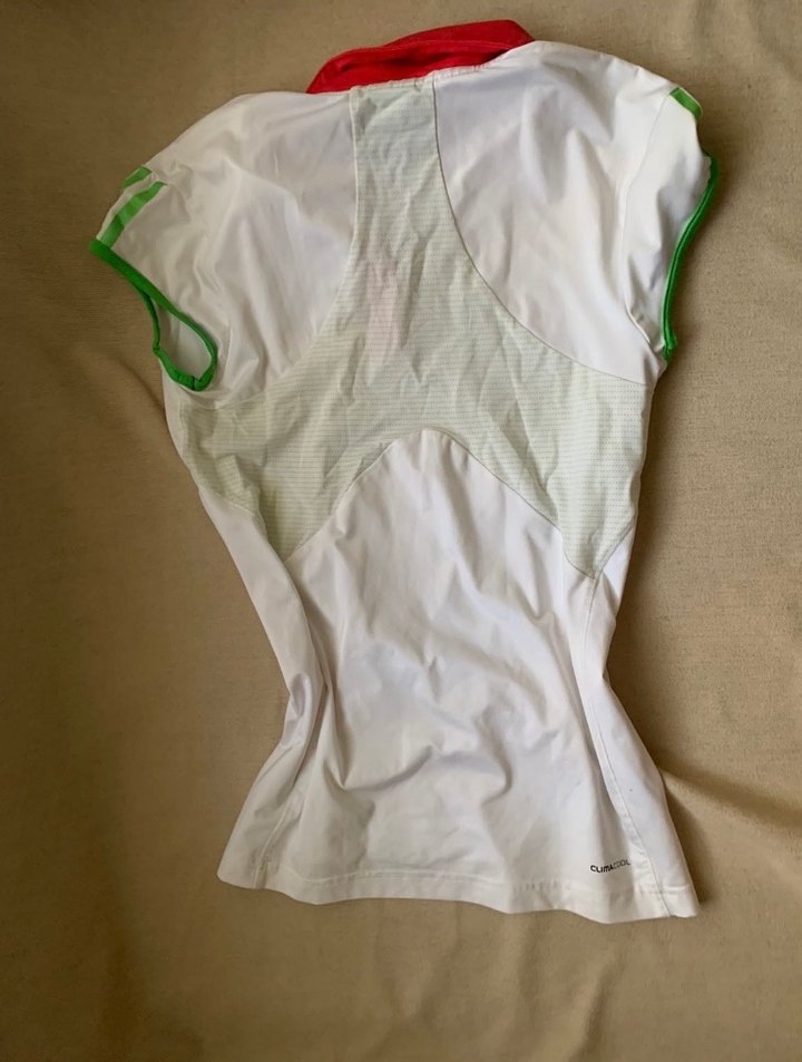 Adidas Beyaz Kısa Kollu Polo Tişört - Görsel 4