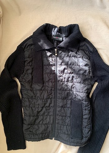 Vintage Fermuarlı Siyah Kadın Ceket - Görsel 3