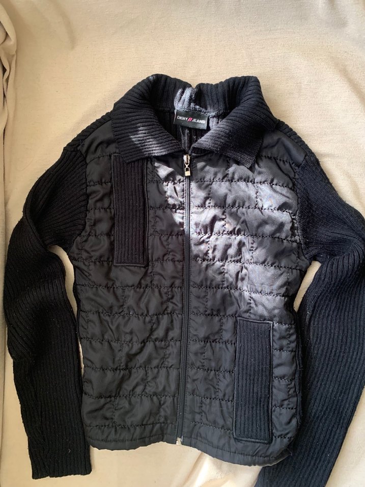 Vintage Fermuarlı Siyah Kadın Ceket - Görsel 3