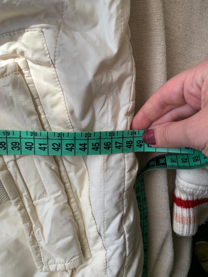 Vintage Beyaz Fermuarlı Uzun Kollu Kadın Mont - Görsel 5