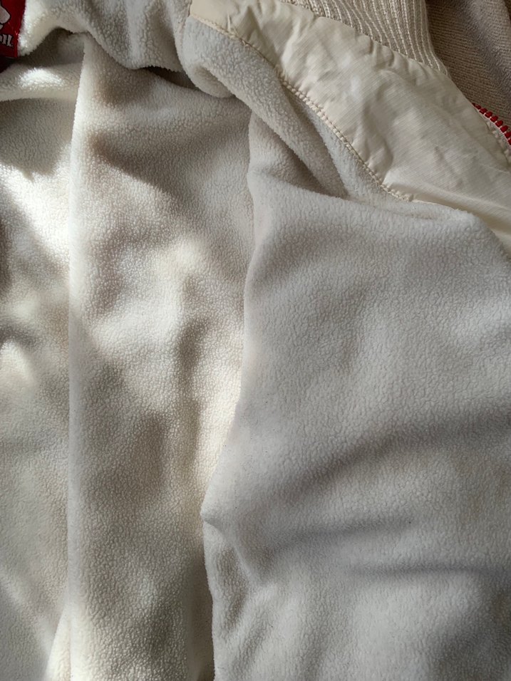 Vintage Beyaz Fermuarlı Uzun Kollu Kadın Mont - Görsel 4