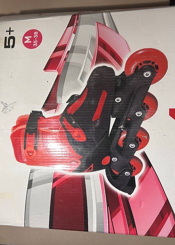 tek ebat Beden kırmızı Renk Erkek/Kız Renkli Biker Paten, Cırt Cırtlı