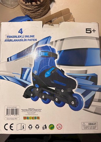 Ayarlanabilir Mavi Erkek Inline Paten