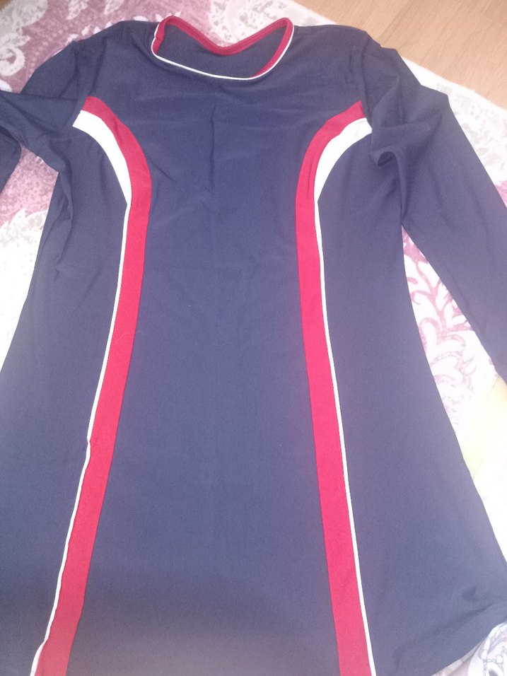 Uzun Kollu Mavi Kadın haşema - Görsel 2