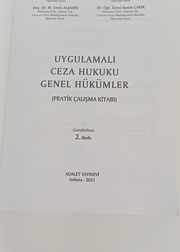 Uygulamalı Ceza Hukuku Genel Hükümler Kitabı - Görsel 2