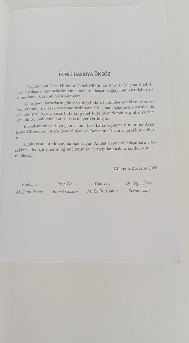 Uygulamalı Ceza Hukuku Genel Hükümler Kitabı - Görsel 3