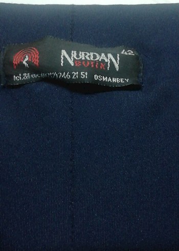 Uzun Kollu, İşlemeli Mavi Hamile Tuniği - Görsel 4