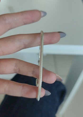  Beden beyaz Renk Pandora bileklik sade düz