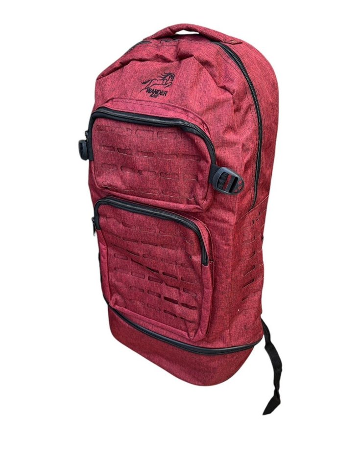 Bordo Renkli Fermuarlı Erkek Sırt Çantası - Görsel 2