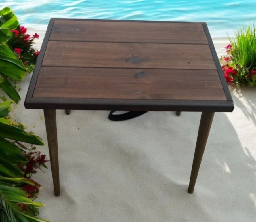 Koyu Kahverengi Ahşap Masa - Görsel 4