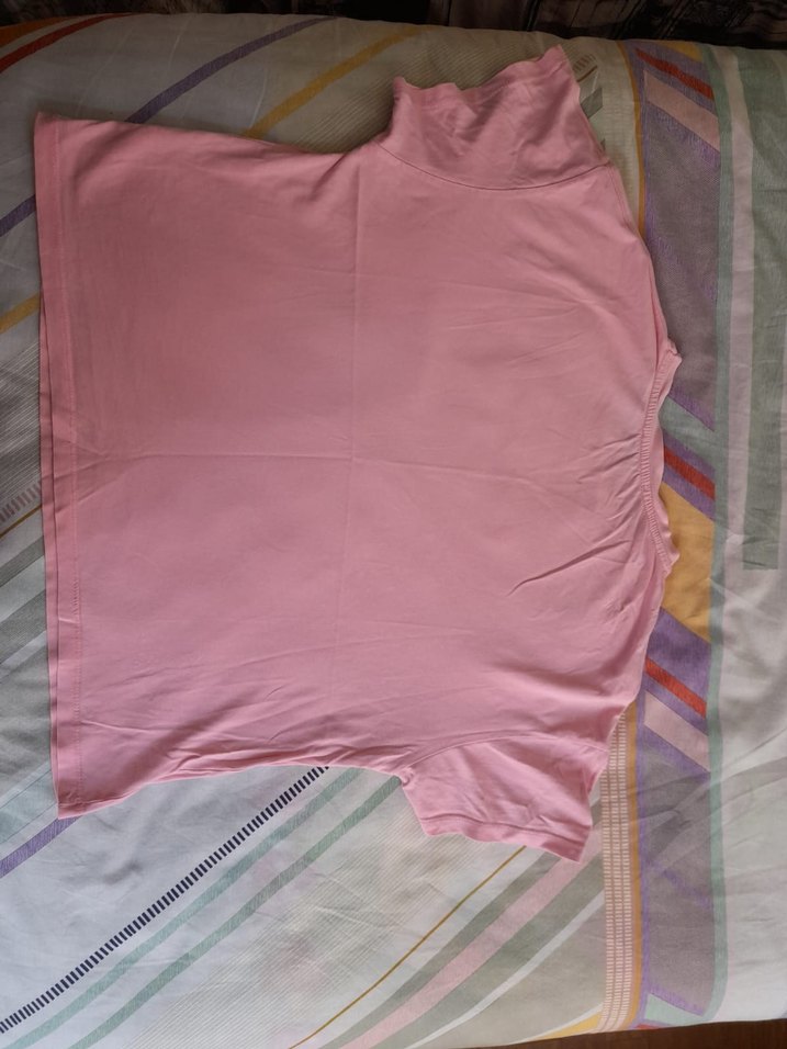 Kız Çocuk Pembe Baskılı Kısa Kollu Tişört - Görsel 2