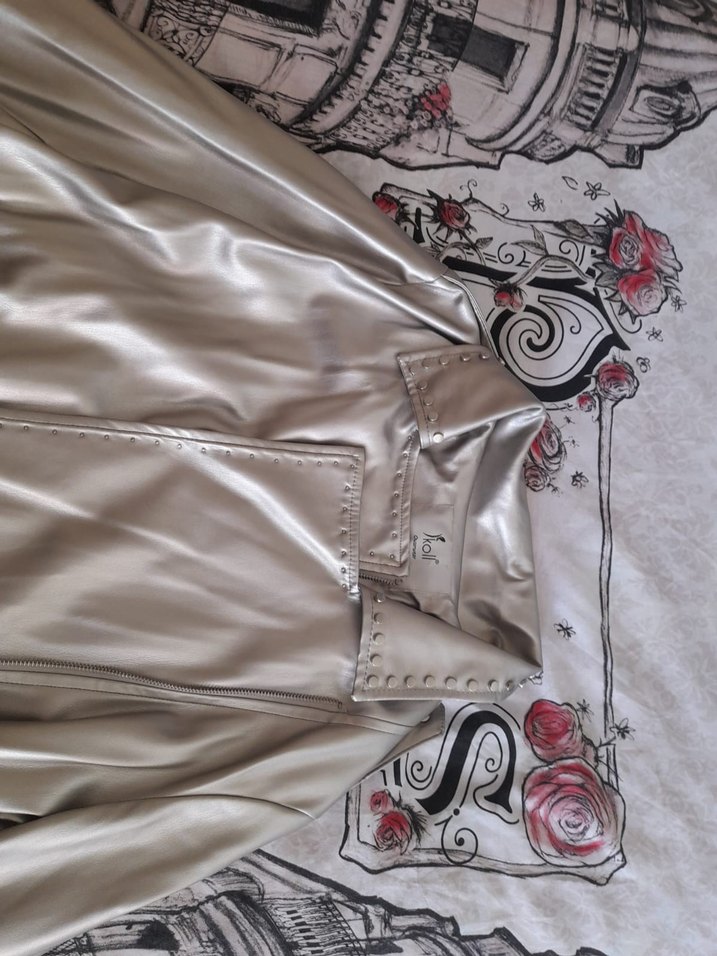 Gri Uzun Sentetik Kumaş Trençkot - Görsel 2