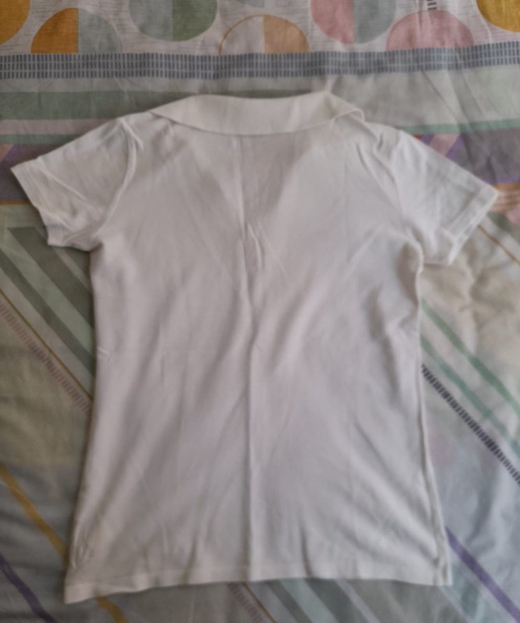 Beyaz Kısa Kollu Polo Tişört - Görsel 2