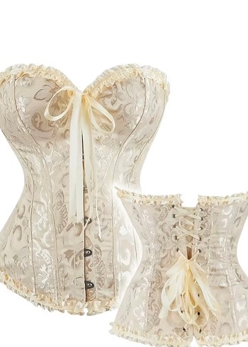 Dantel Detaylı Beyaz Straplez Bustiyer - Görsel 2