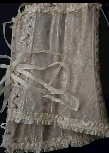 Dantel Detaylı Beyaz Straplez Bustiyer - Görsel 4