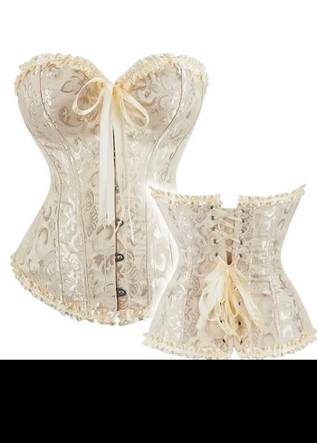 Dantel İşlemeli Beyaz Straplez Büstiyer - Görsel 4