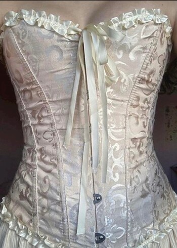 Dantel İşlemeli Beyaz Straplez Büstiyer - Görsel 5