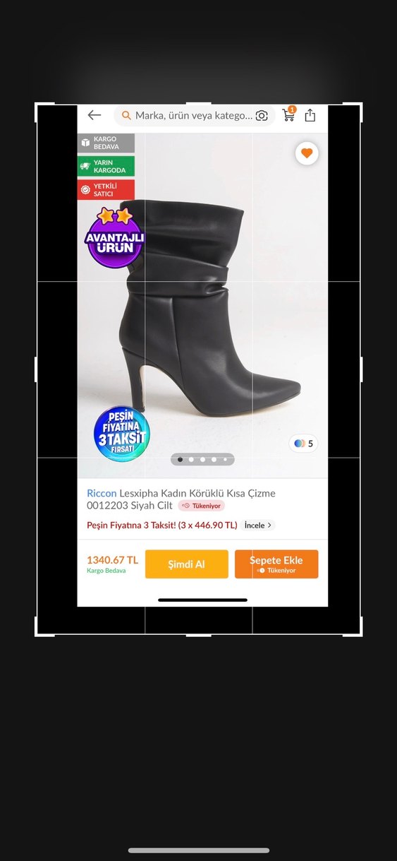 Kadın Siyah Deri Dizüstü Topuklu Çizme - Görsel 4