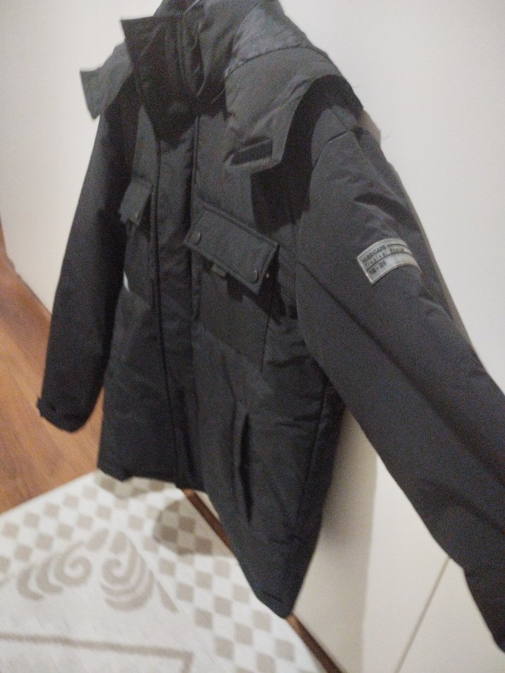 Siyah Erkek Mont - Görsel 4