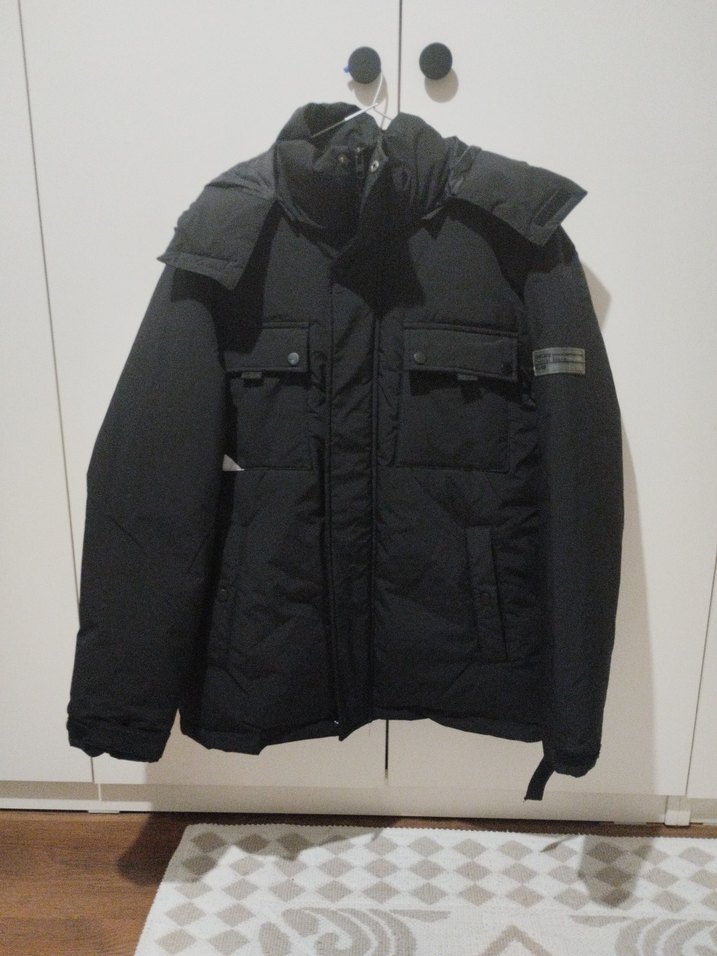 Siyah Erkek Mont - Görsel 5