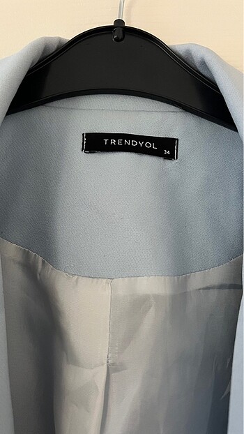 Mavi kadın ceket - Görsel 4