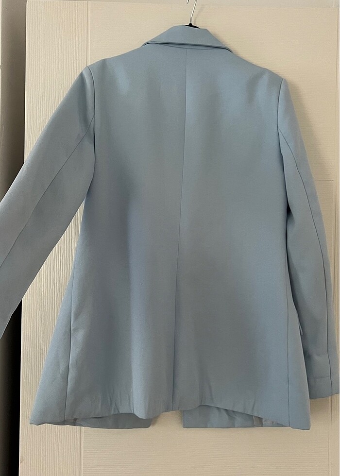 Mavi kadın ceket - Görsel 3