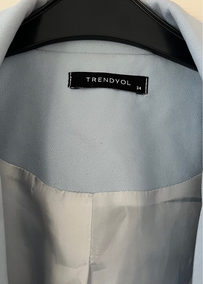 Mavi kadın ceket - Görsel 4