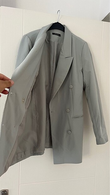 Şık Gri Trendyol Blazer Ceket - Görsel 2