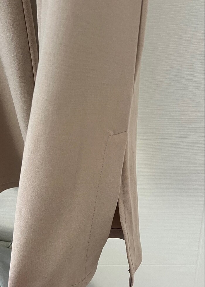 Krem likralı kumaş pantolon - Görsel 2