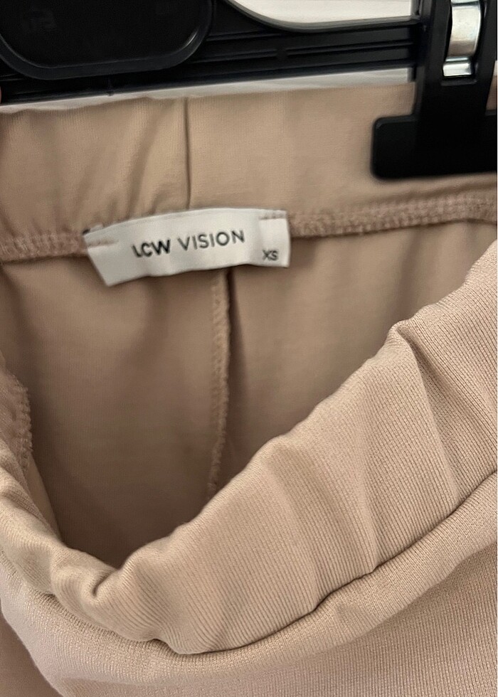 Krem likralı kumaş pantolon - Görsel 4