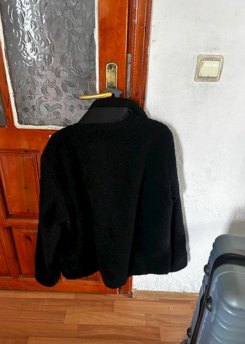 GS Store Siyah Kadın Peluş kisa Ceket