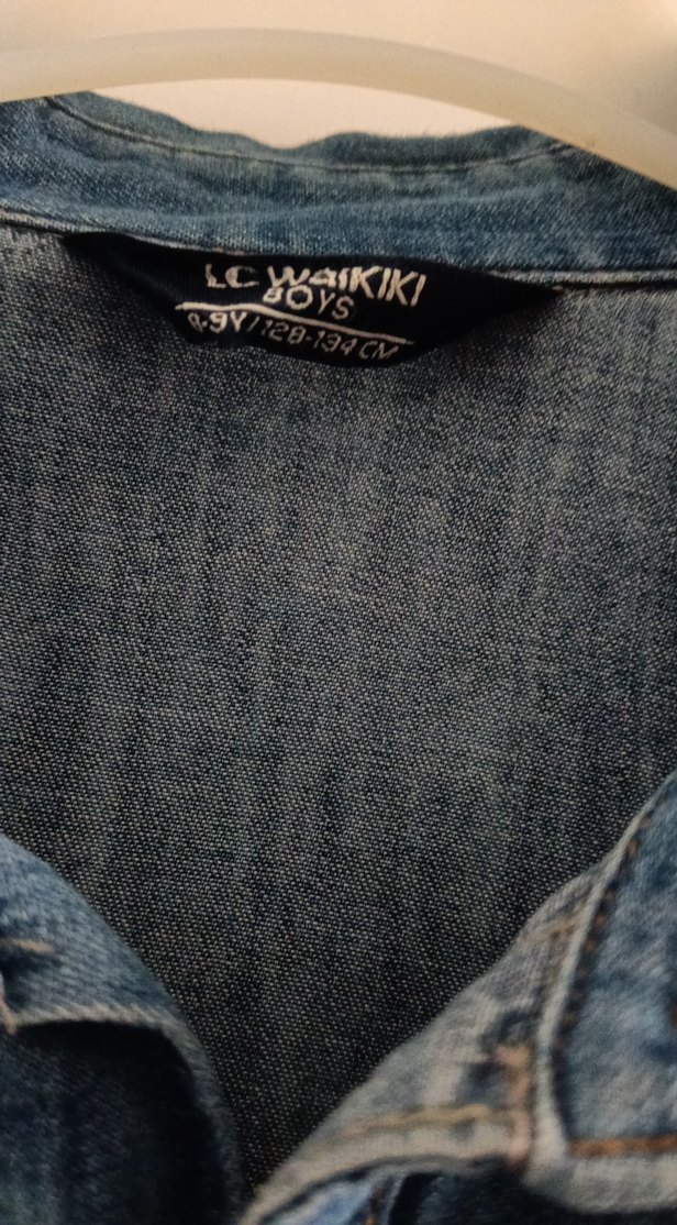 Düğmeli Mavi Erkek Çocuk Denim Gömlek - Görsel 3