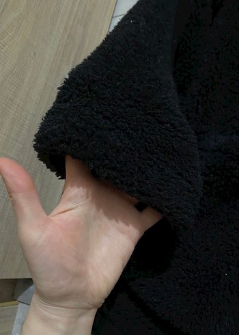 diğer Beden Düğmeli Siyah Kadın Midi Ceket