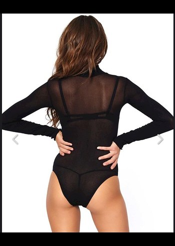 Diğer Siyah Transparan Uzun Kollu Kadın Monokini