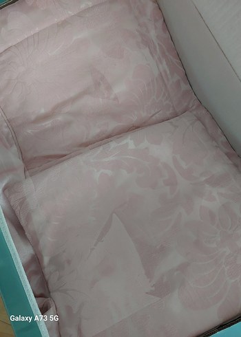 Pembe Nakışlı çif kişilik  Yatak Örtüsü - Görsel 5