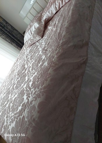 Pembe Nakışlı çif kişilik  Yatak Örtüsü - Görsel 7