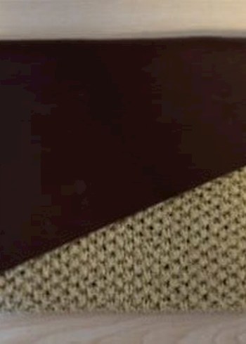 Bej Örgü Kadın deri kapakli el çantası