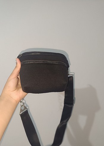 Siyah Minimalist Kadın Bel Çantası