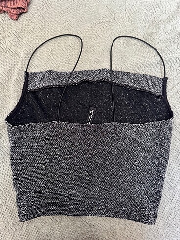H&M H&M parıltılı crop