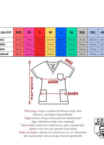 38 Beden Çizgi Medikal Terikoton Üniforma