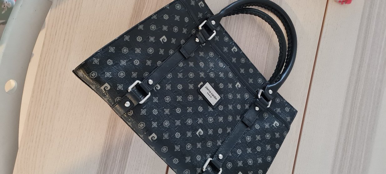 Pierre Cardin Siyah Deri Tokalı Çanta - Görsel 5